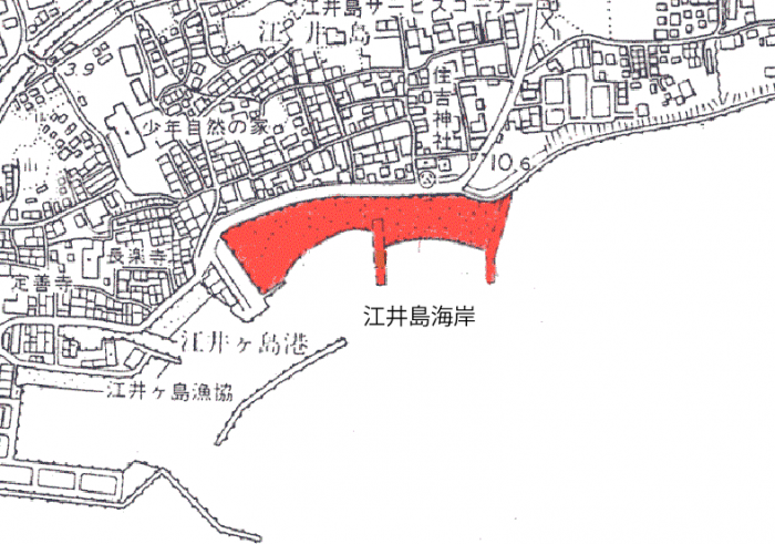 江井島海岸縮小図