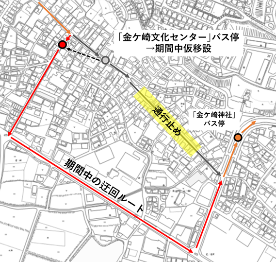 金ケ崎ルート迂回ルート
