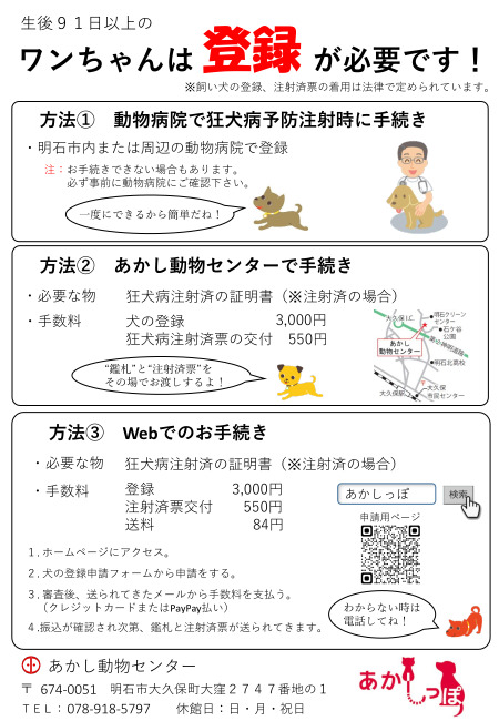 犬の手続き委託付き