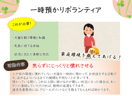 一時預かりボランティア