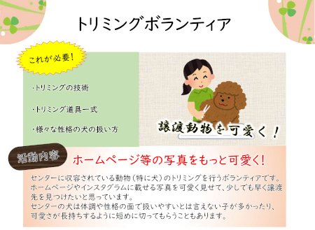 トリミングボランティア